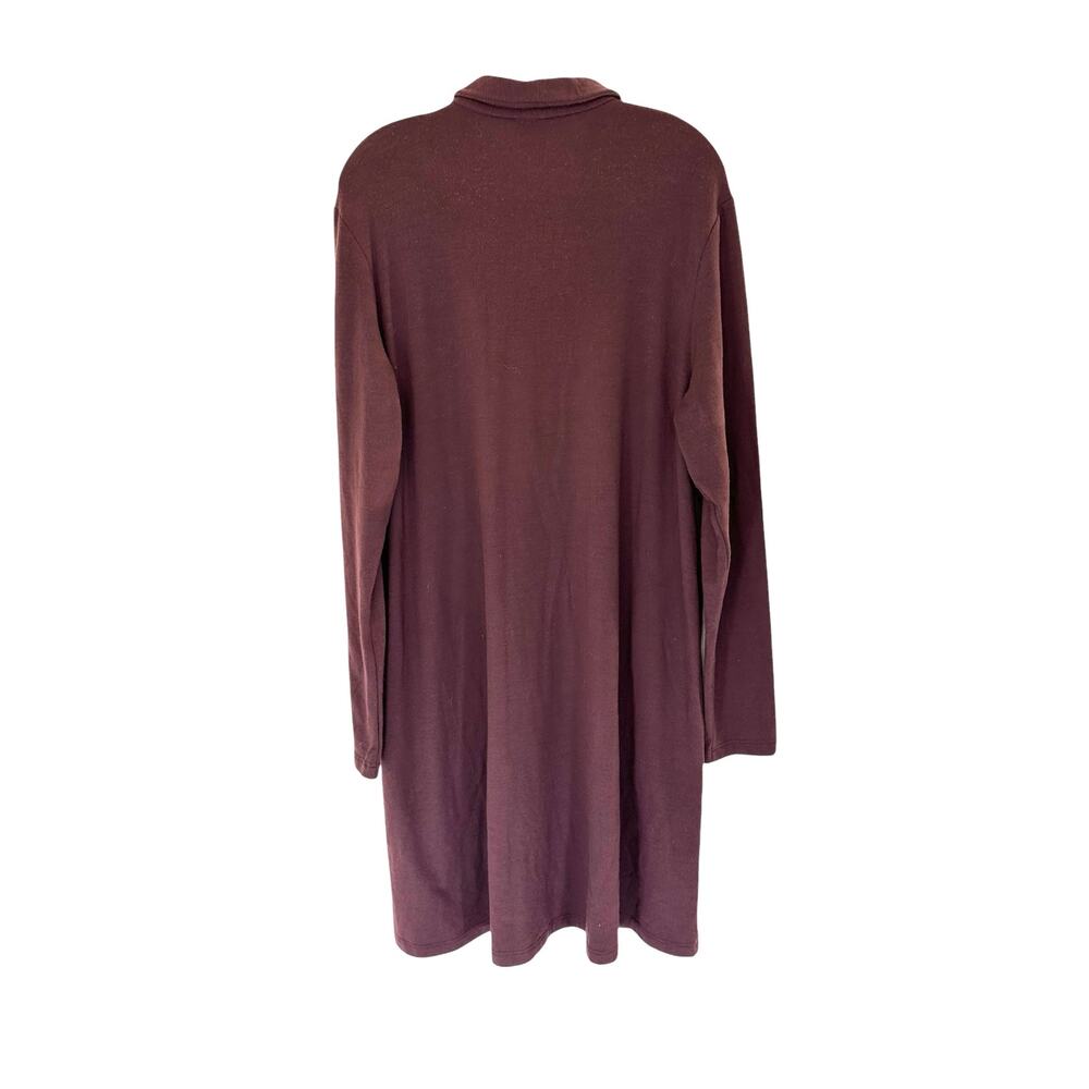 Lilith Brown Basic Wool Blend Button Up‎ Soft Coz… - image 11